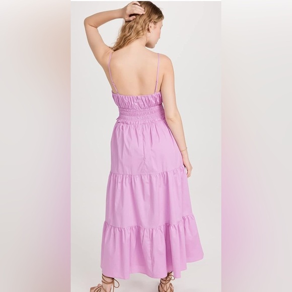 WAYF Women's Wisteria purple Tiered Midi Dress size medium - Picture 2 of 10